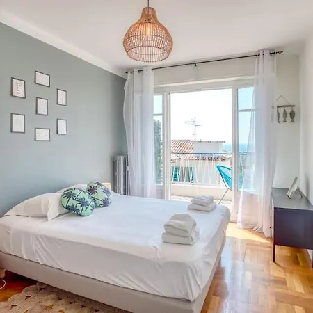 Apartment #15 2p Magnan Sea View 5 Min Beach Terrace & Parking Nice